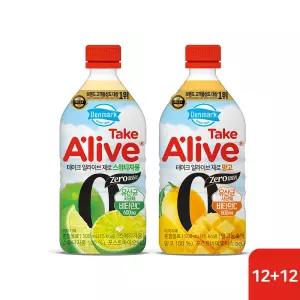 동원 덴마크 테이크 얼라이브 제로 망고/스위티자몽 500mL 12+12개