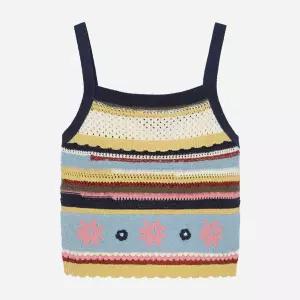 [롯데백화점]써스데이 아일랜드 플라워 자카드 니트 베스트 T264MVT942W
