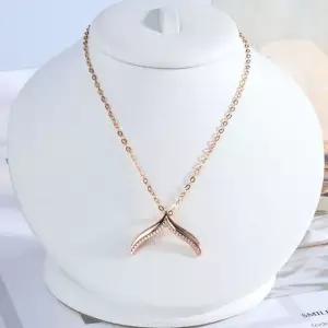 14K 18K 고급스러운 고래 꼬리 펜던트 럭셔리 데일리 금 여자 친구 선물