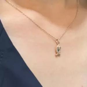 스피니 물고기 컷팅 볼 큐빅 펜던트 데일리 행운 소원 학생 선물 18K