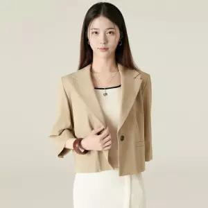 [백화점 홈쇼핑 정품] 로엠 린넨라이크 7부 자켓 RMJKF38R11