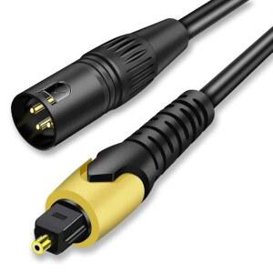 192KHZ DAC 광-XLR 변환기 광 오디오 케이블에서 불균형한 남성 XLR 코드 어댑터 HDTV DVD 셋톱박스용 디지털-아날로그 변환기(광-XL R 전용) 케이블 - 6.6FT