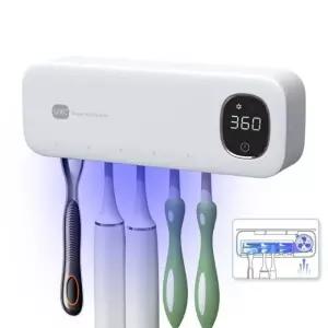 무선 칫솔 UV USB 펀칭 건조대 설치형 자동 스마트 건조 스탠드 1 Y6 펄 화이트 풍건 항속시간 시간표시