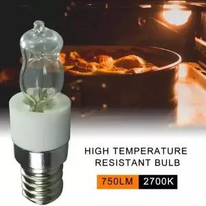 40W/50W E14 오븐 전구 110V/220V 할로겐 램프 고온 500 C 방지 안전 건조기 전자레인지 내고온 500°C 파