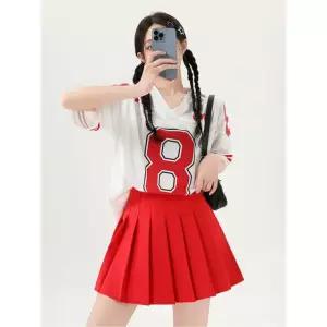 치어리딩의상 응원복 단체복 의상 체육대회 603화이트 반팔 XS
