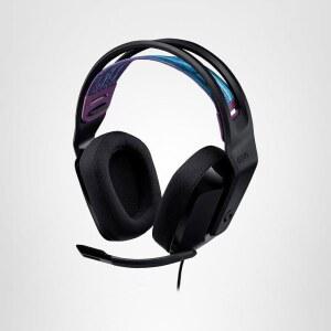 G335 유선 게이밍 헤드셋 플립 투 음소거 마이크 3.5mm 오디오 잭 메모리폼 이어패드 가볍고 PC 플레이스테이션 엑스박스 닌텐도 스위치 /스위치 2 - 블랙