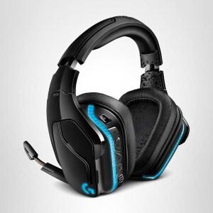 G935 무선 DTS:X 7.1 서라운드 사운드 라이트싱크 RGB PC 게이밍 헤드셋 - 블랙 / 블루