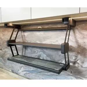 리프트 선반 싱크대 2단 400장 400장 접이식 2단 알루미늄 40CM 접이식 업소용 싱크선반 선반 벽걸이 선반 상부장 400장 오일 2단 선반 정리함 접이식
