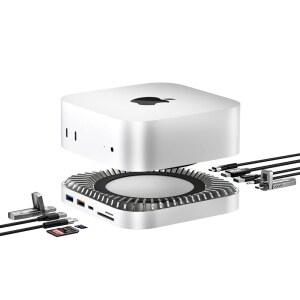 M.2 NVMe /SATA SSD 인클로저 4K60Hz HDMI 10G USB A /C 5G A*2 USB-C 충전 SD /TF 오디오를 지원하는 M4 도크 알루미늄 스탠드 허브 2024년형 Pro