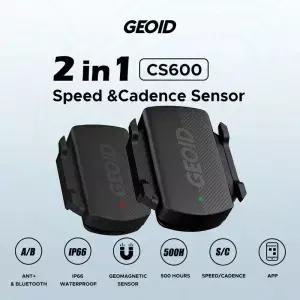 GEOID CS600 스마트 사이클링 속도 및 케이던스 센서 블루투스 5.0/ANT 듀얼 모드 전송 방수 자전거