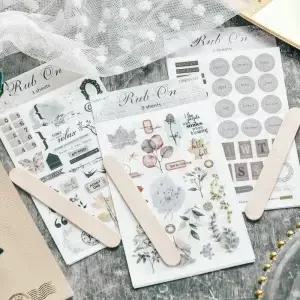 미적 감각의 스크랩북킹 러브온 스티커 빈티지 DIY 저널 전사 다이어리 사진 앨범 장식 취미 공예 용품