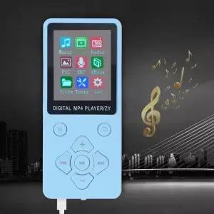MP3 플레이어 블루투스 5.0 초슬림 1.8인치 컬러 화면 128GB 확장 메모리 휴대용 비디오 음악