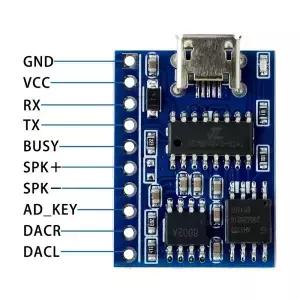 MP3 DFPlayer 미니 시 USB 제어 인식 음성 모듈 프로그래밍 가능 용 기