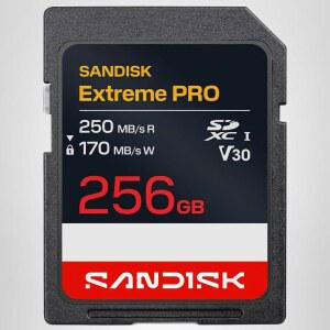 128GB 익스트림 프로 SD UHS-I 카드 - 최대 250MB/s 읽기 속도 120MB/s 쓰기 속도 4K UHD 풀 HD U3 V30 - SDSDXXJ-128G-GSCIN