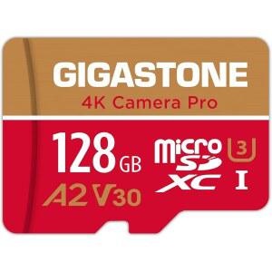 5년 데이터 복구 기가스톤 128GB 마이크로 SD 카드 GoPro용 4K 비디오 녹화 액션 카메라 DJI 드론 닌텐도 스위치 R/W 최대 100/50MB /s MicroSDXC 메모리 카드 UHS-I U3 A2 V30