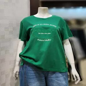 벨라디터치 V1E2TS27 자수 레터링 티셔츠 P003670382 684012