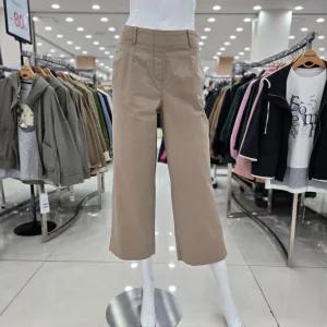 면 와이드 밴딩 팬츠 V3F2SL40GN 683990