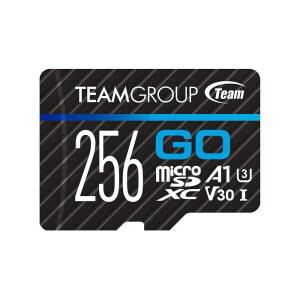 TEAMGROUP GO 카드 256GB MicroSDXC UHS-I U3 V30 4K 액션 카메라 드론 고속 플래시 메모리 카드 야외 스포츠 브이로그용 어댑터 4K 촬영 GoPro&Insta360 & DJI TGUSDX256GU303