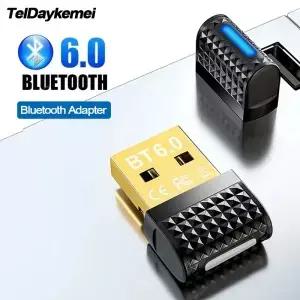 USB 블루투스 6.0 어댑터 PC용 동글 Windows 11/10/8.1 키보드/마우스용 수신기 및 송신기