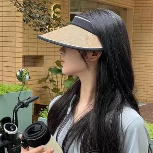 접이식 썬캡 베이지 등산모자 밀집모자 밀짚모자 여름