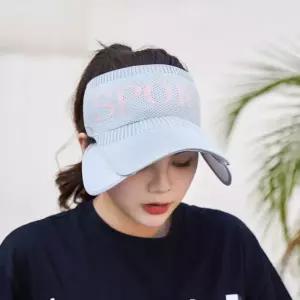 여성용 여름 스포츠 썬캡 그레이 등산모자 골프모자