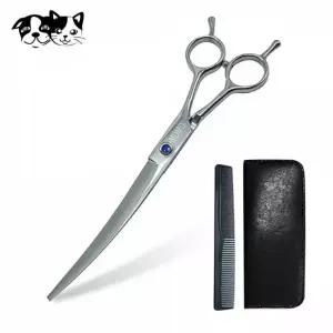 볼트 커브 미용가위 블랙 강아지 반려동물 애견 미용장가위 커트