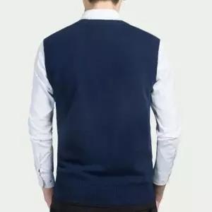 [의류] 패션 보이넥 베스트 남성 조끼 아이템 니트 무지 민소매