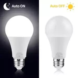 LED 광 센서 전구 E27 15W 황혼에서 새벽까지 스마트 자동 ON/OFF 스위치 주 램프 110V 220V 계단 복도