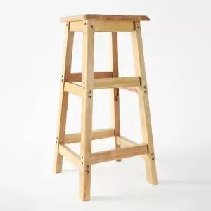 TBZ 원목 사각선반 겸 의자 70cm 작업용의자 보조의자 카페의자 화장대의자 미니의자