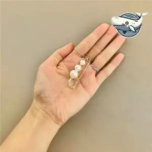 진주 장식 안전핀 패션 의류 고정용 핀 5cm 옷핀브로치 바지수선 옷핀 바지허리수선