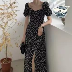 여름 플라워 롱드레스 브이넥 셔링 여행용 여름원피스 편한원피스 바캉스원피스