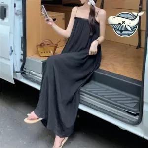 여름 바캉스 끈나시 롱원피스 여성용 비치룩 7부원피스 플라워원피스 프릴원피스
