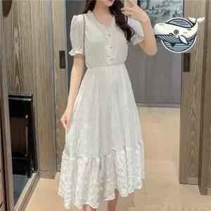 프릴 블라우스 화려한 아웃핏 여성 여름 원피스 여름원피스 반팔원피스 프릴원피스