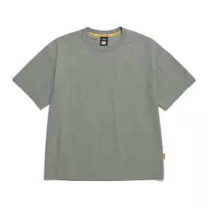 N242UTS962 아델리 경량 우븐 반팔 백그래픽 티셔츠 LICHEN KHAKI