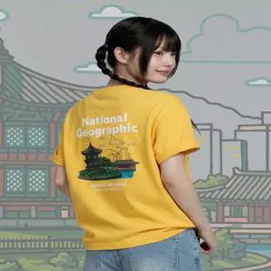 N262UTS921 [ROK] 광화문 그래픽 반팔 티셔츠 YELLOW