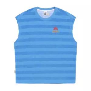 N262MTS480 테리 세미오버핏 민소매 티셔츠 MARINE BLUE