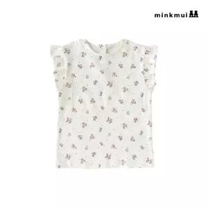 밍크뮤 mink mui IV 모노플라워프릴티셔츠 3631433213 36314-332-13 출산백일돌선물 36314-332-13-BON 1067