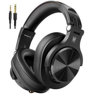 ONEODIO A70 블루투스 오버 이어 헤드폰, 컴퓨터 내장 PC 기타 /6.35MM 재생이 마이크, 3.5MM DJ 고해상도, 유선 오디오 72시간 및 게임용 AMP, 가능한 스튜디오 믹싱 잭 모니터 무선