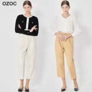 [오조크(OZOC)] 제니 원턱 코튼 팬츠 (택가격: 124000원)