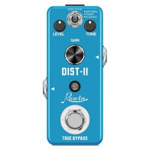로우인 디스토션 기타 이펙트 페달 미니 아날로그 솔로 트루 바이패스 DC 9V 블루 LEF-301B