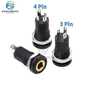 1/5/10Pcs PJ392A 3.5MM 오디오 잭 소켓 스테레오 3 극 솔더 패널 마운트 너트 커넥터 헤드폰 암