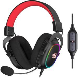 레드라곤 H510 Zeus-X RGB 유선 게이밍 헤드셋 - 7.1 서라운드 사운드 메모리폼 이어패드 포함 53MM 오디오 드라이버 / 신뢰할 수 있는 패브릭 커버 멀티 플랫폼 헤드폰 PC PS4 NS용 USB 전원 공급