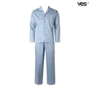 예스 블루 로고 자수 남성 파자마 세트 YSMNA851 YSMNA851Y-EGR 511269