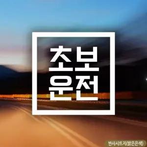 초보운전 스티커 자동차 차량용 직사각 차꾸미기 반사 왕초보