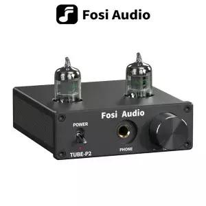 Fosi Audio P2 통합 휴대용 헤드폰 앰프 진공관 용 낮은 접지 잡음을 갖춘 미니 HiFi 스테레오 오디오