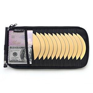 알라비스프 XX 자동차 CD 홀더 DVD 차량용 바이저 보관 정리함 12 슬리브가 있는 대용량 케이스 메쉬 포켓 1개 홀더 뒷면 내부 1개 블랙