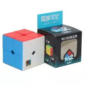 ECube MoYu Meilong 2 2x2x2 매직 네오 큐브 스티커없는 스피드 퍼즐 선물 성인 교육 완구