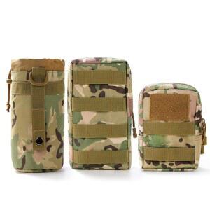 GOGOKU 3팩 MOLLE 파우치 콤보 물병 가방 허리 팩 몰리 컴팩트 전술 홀더 유틸리티