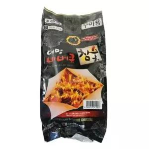 캠핑화롯대 쿨샵 캠핑용 바베큐 참숯 구이전용 참나무숯 1kg