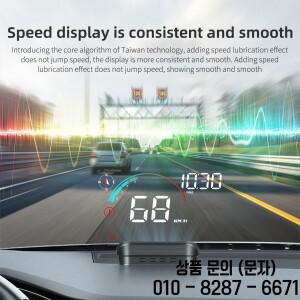새로운 M22 자동차 GPS 헤드 업 디스플레이 속도 RPM KMH HUD 프로젝터 스크린 대시 (주행 거리계 포함)
